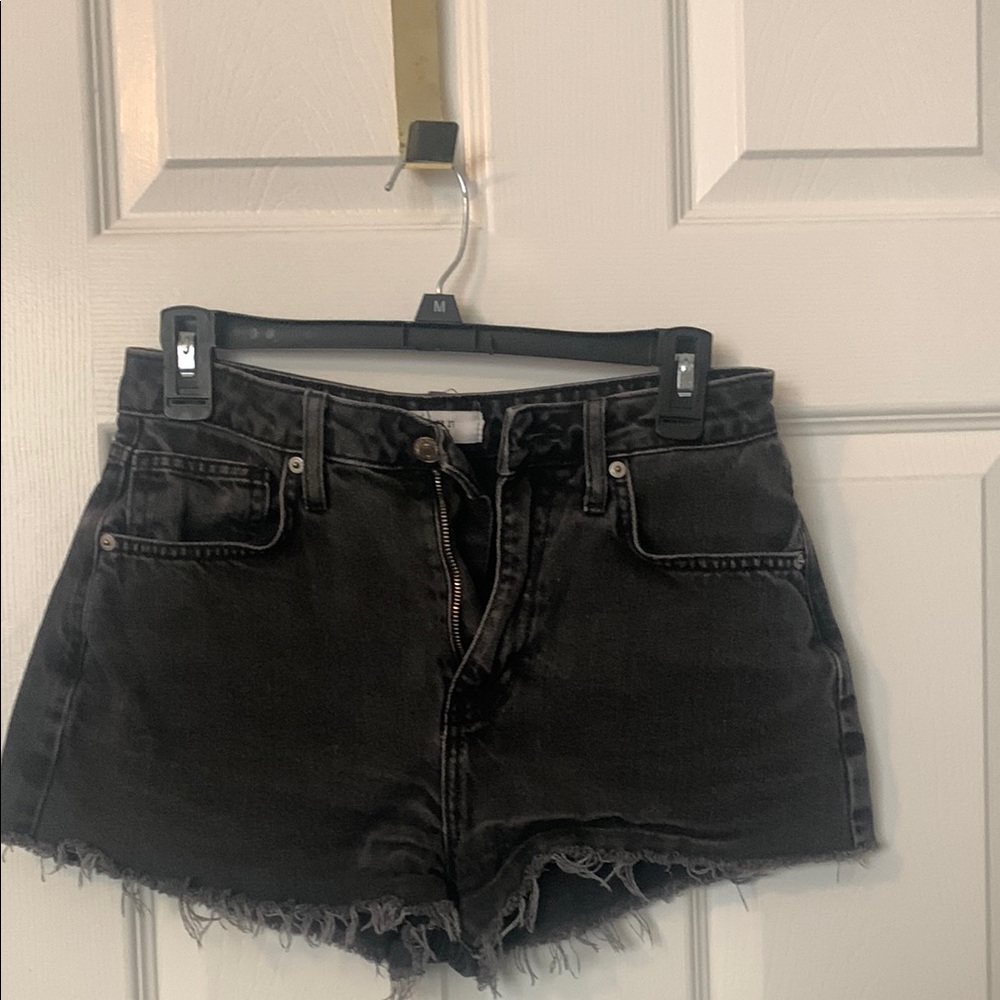 Forever 21 Black Jean Shorts Distressed High-Waisted